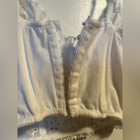 White eyelet bra corset top - Picture 9 of 17